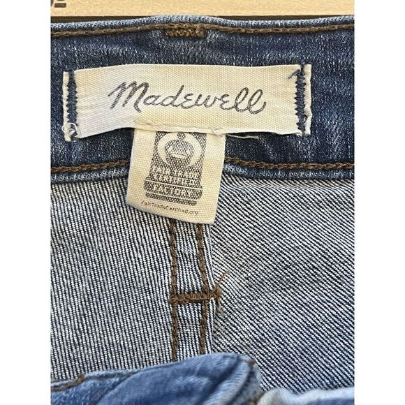 Madewell 9" Mid-Rise Skinny Jeans Size 28 Distressed Raw Hem - Picture 4 of 13